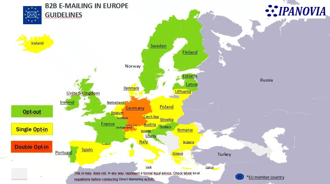 email rules in Europe