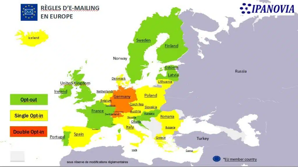 Règlementation emailing en Europe