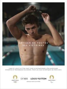 Leon Marchand amabassadeur LVMH pour Paris 2024